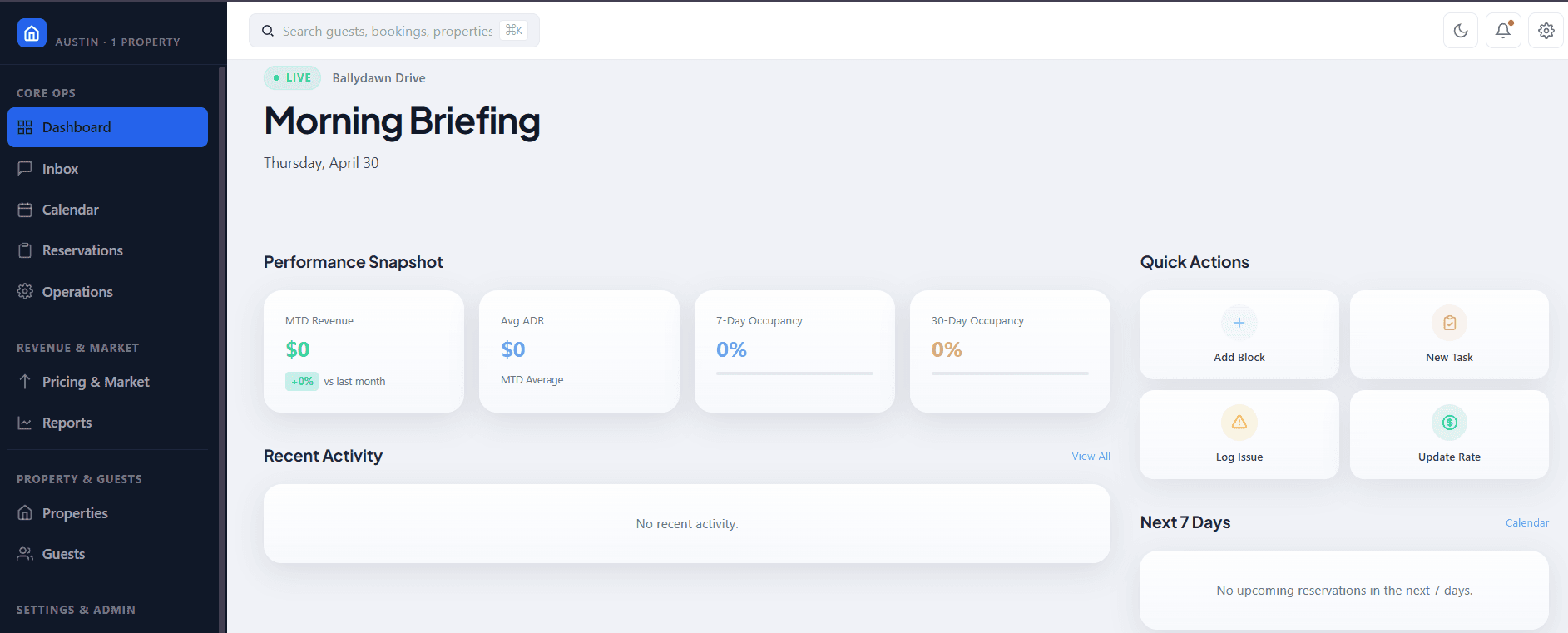 STR Command Center project screenshot